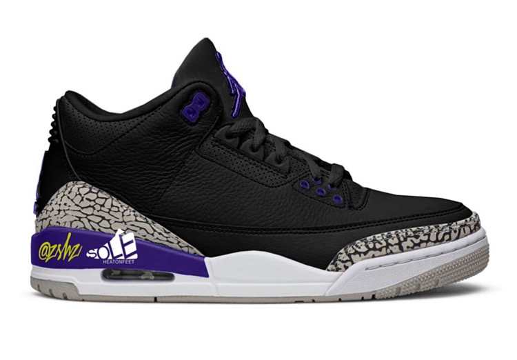 Air Jordan 3 Court Purple Shoes